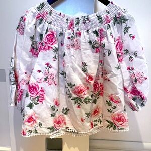 Zara off shoulder floral top